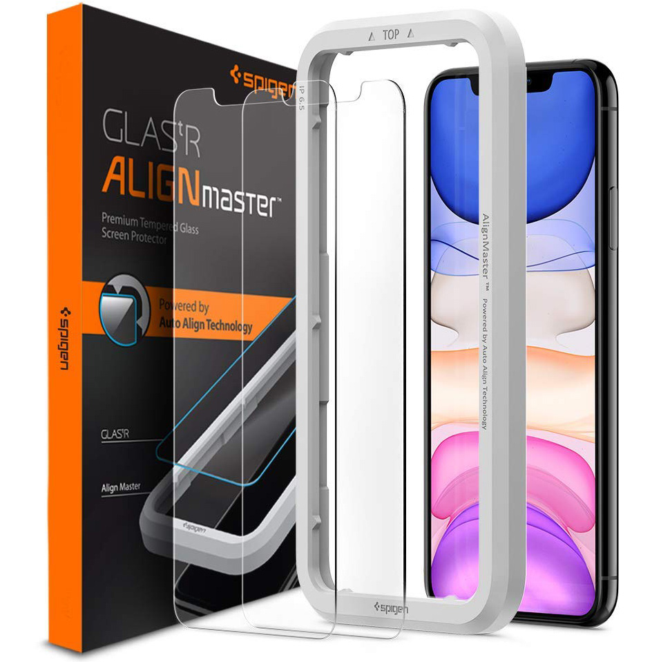 Szkło hartowane Spigen Glas.tr Slim AlignMaster Case Friendly dla iPhone 11